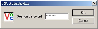 VNC viewer 執行範例 VNC viewer 執行範例