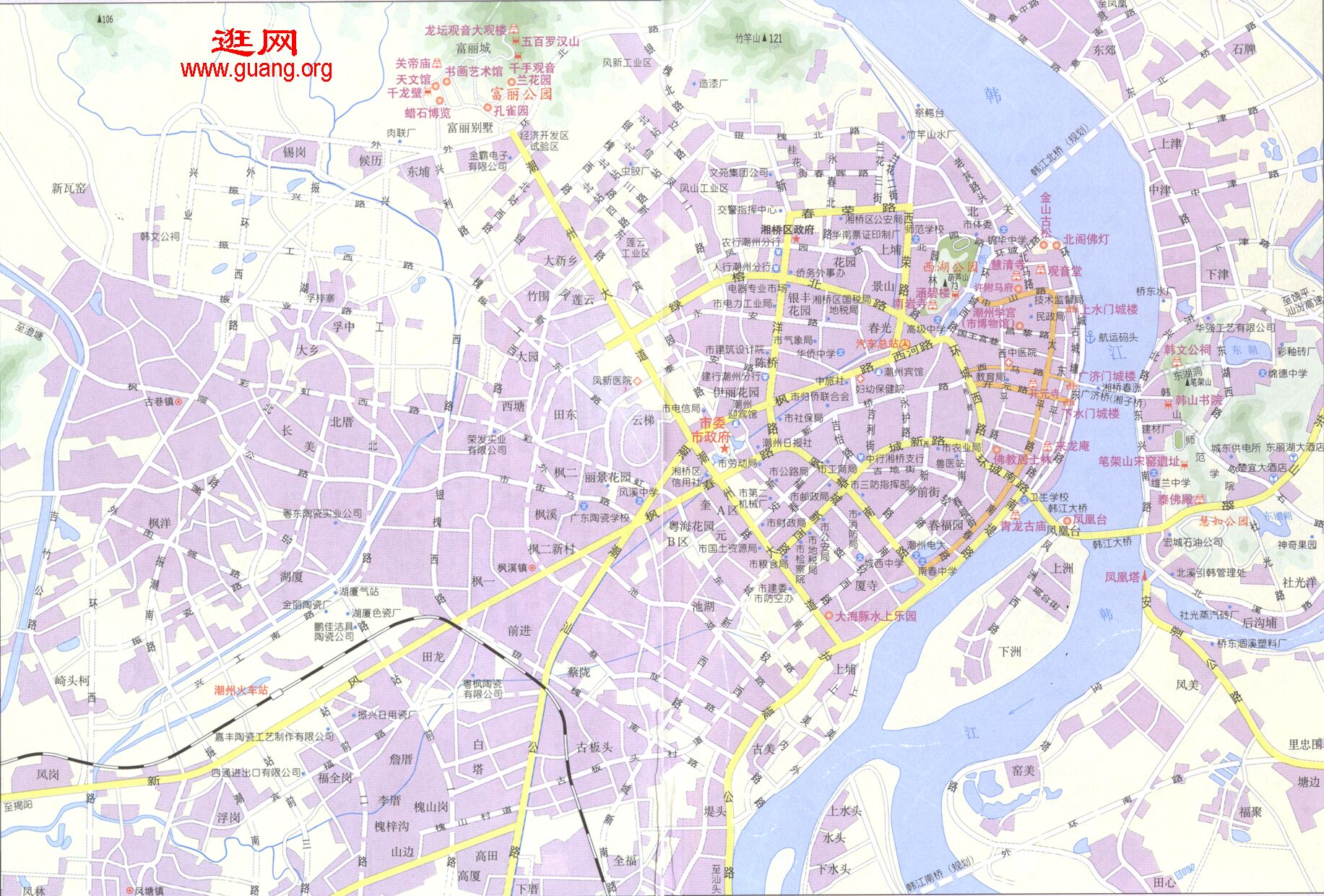 chaozhou潮州地图