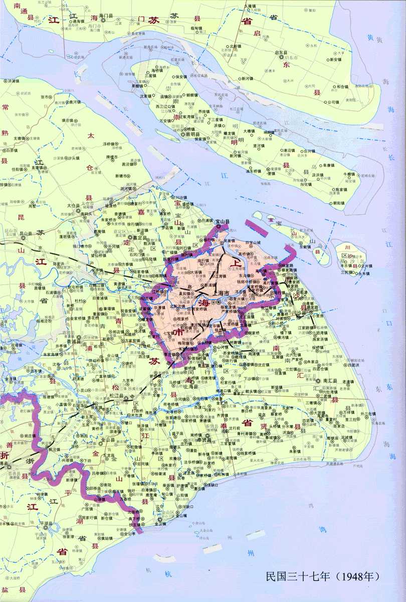 上海历史地图/上海历代地图-民国图片