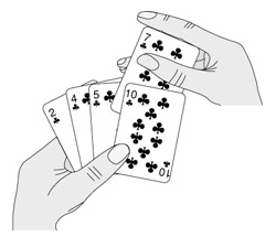 扑克牌的插入排序